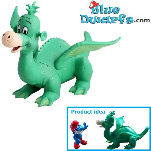 Pequeño dragón / Fafnir – adecuado para el pueblo de los Pitufos – 11 cm