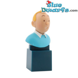 Kleine Büste von Tim - Plastikfigur Tim und Struppi - Moulinsart (2017) - 7,5 cm