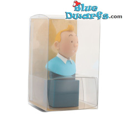 Kleine Büste von Tim - Plastikfigur Tim und Struppi - Moulinsart (2017) - 7,5 cm