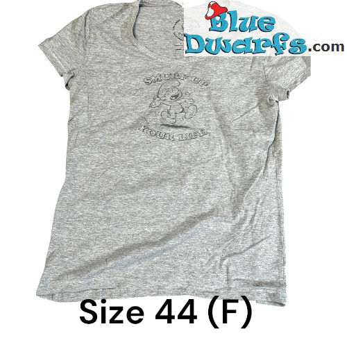 Camiseta Pitufina gris para mujer – Oliver – talla 44 (francesa)