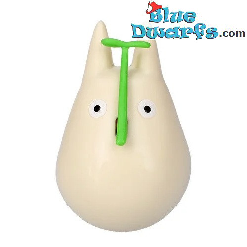 Rundliche Totoro-Figur mit Blatt - Mein Nachbar Totoro – Studio Ghibli – 5 x 3 cm