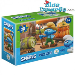 Los Pitufos – Rompecabezas – Pitufo Granjero y Calabazas – Dodo Toys – 35 piezas – 27 x 20 cm