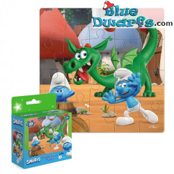 De Smurfen – Puzzel – Verstoppertje en Draak – Dodo Toys – 20 stukjes – 22 x 22 cm
