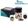 Maanraket Tintin Metalen Doos Set - 2 Espressokopjes & Biologische Koffie - Tintinimaginatio - 220 g