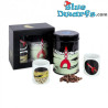 Razzo Lunare Tintin Set Scatola in Metallo - 2 Tazze da Espresso & Caffè Biologico - Tintinimaginatio - 220 g