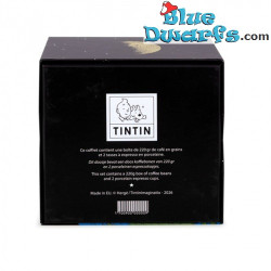 Maanraket Tintin Metalen Doos Set - 2 Espressokopjes & Biologische Koffie - Tintinimaginatio - 220 g