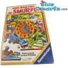 Smurfenpuzzel - Een dag van de smurfen - Klok en houten puzzel -18 stukjes - niet nieuw