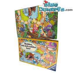 Sálvese quien pueda - Juego de mesa vintage de los Pitufos - 2–4 jugadores - no nuevo