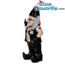 Rockende Zwergfrau mit stinkendem Finger - Freche Zwergen-Figuren - Polyresin - 32 cm