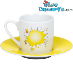 Astérix buvant une potion magique – Tasse à espresso en porcelaine avec soucoupe – Könitz – 85 ml