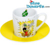 Asterix che beve la pozione magica – Tazzina da espresso in porcellana con piattino – Könitz – 85 ml