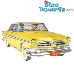 De gele Taxi Chrysler auto van de ontvoerders - Kuifje Auto N°39 - 1/24 - 26 cm