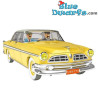 La voiture Chrysler Taxi jaune des ravisseurs - Voiture de Tintin N°39 - 1/24 - 26 cm
