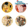 4 Untersetzer mit berühmten Gemälden von Gustav Klimt – Gustav Klimt Kollektion – Parastone – 10 cm