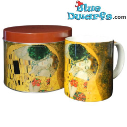 Mug Le Baiser de Klimt dans boîte en métal – Collection Gustav Klimt – Parastone – 9,5 cm / Ø 8 cm