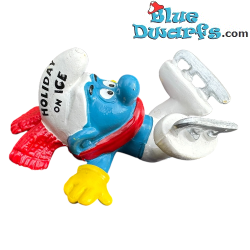 20121: Schaats Smurf liggend - Holiday on ice - Schleich - 5,5cm