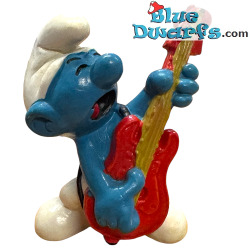 20023: Smurf met gitaar - Bruine snaren - Schleich - 5,5 cm