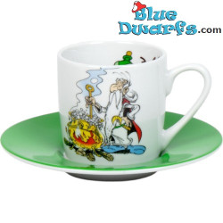 Astérix, la potion magique est prête! – Tasse à espresso en porcelaine avec soucoupe – Könitz – 85 ml
