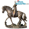 Jeanne d’Arc te paard – Heldhaftigheid en moed in brons – Historische Beeldje Collectie - Parastone – 28 cm