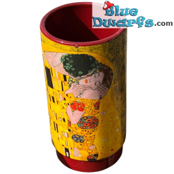 Pot à crayons Le Baiser de Klimt – Collection Gustav Klimt – Parastone – 16 cm / Ø 8 cm