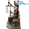Vrouwe Justitia zittend - Mythologisch Beeld - Bronzen Kunstcollectie - Parastone - 17,5 cm