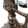 Guerriera Vichinga con Doppie Asce – Forza, Coraggio e Onore – Statua Collezione Vichinga in Bronzo – Parastone – 16 cm