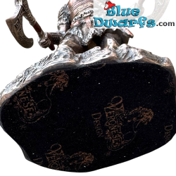 Guerriera Vichinga con Doppie Asce – Forza, Coraggio e Onore – Statua Collezione Vichinga in Bronzo – Parastone – 16 cm