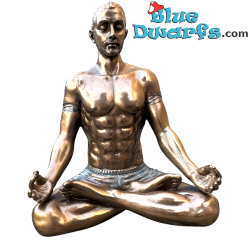 Hombre en posición de yoga loto tatuado – Body Talk Yoga – Bronze Art Collection – Parastone – 13 cm