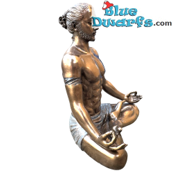 Homme en position de yoga lotus tatoué – Body Talk Yoga – Bronze Art Collection – Parastone – 13 cm