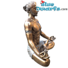 Mann in Yoga-Lotusposition mit Tattoos – Body Talk Yoga – Bronze Art Collection – Parastone – 13 cm