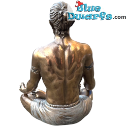 Mann in Yoga-Lotusposition mit Tattoos – Body Talk Yoga – Bronze Art Collection – Parastone – 13 cm