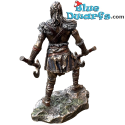 Guerrier Viking aux Doubles Haches – La Puissance des Nordiques – Statue de la Collection Viking en Bronze – Parastone – 16 cm