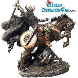 Viking sur Cheval Cabré – Puissance et Aventure en Image – Statue Collection Viking en Bronze – Parastone – 26,5 cm