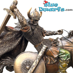 Wikinger auf sich aufbäumendem Pferd – Kraft und Abenteuer im Bild – Bronze Wikinger-Kollektion Statue – Parastone – 26,5 cm