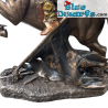 Viking sur Cheval Cabré – Puissance et Aventure en Image – Statue Collection Viking en Bronze – Parastone – 26,5 cm