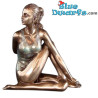 Donna in posizione yoga Ardha Matsyendra-asana – Body Talk Yoga - Collezione Arte in Bronzo - Parastone - 13 cm