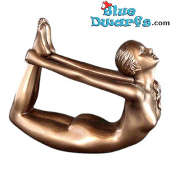 Femme en position de yoga Dhanurasana – Posture de l’arc – Body Talk Yoga - Collection Art Bronze - Parastone – 11 cm
