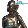 Frau in der Yoga-Position Ardha Matsyendra-asana – Body Talk Yoga - Bronze-Kunstkollektion - Parastone - 13 cm