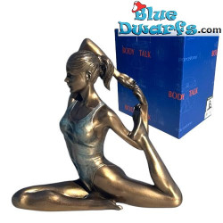 Femme en position de yoga Eka Pada Rajahapitasana – Body Talk Yoga - Collection Art Bronze - Parastone - 13,5 cm