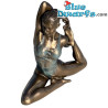 Vrouw in yogahouding Eka Pada Rajahapitasana – Body Talk Yoga - Bronzen Kunstcollectie - Parastone - 13,5 cm