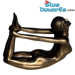 Mujer en posición de yoga Dhanurasana – Postura del arco – Body Talk Yoga - Colección de Arte en Bronce - Parastone – 11 cm
