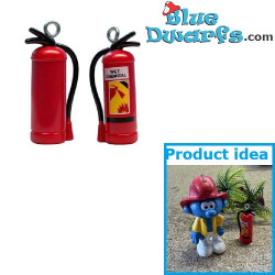 Mini extincteur - Produit de décoration des Schtroumpfs - Schtroumpf non inclus - 3 cm