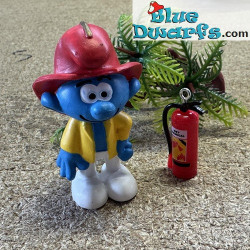 Mini brandblusser - Smurfen decoratieproduct - Smurf niet inbegrepen - 3 cm