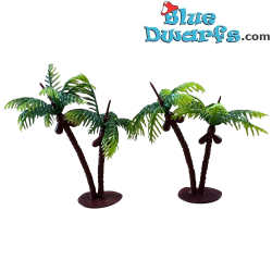 2 x Palm Trees - Smurfs Decoration Product - Smurf Not Included - 9,5cm