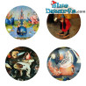 4 dessous de verre représentant de célèbres peintures de Jheronimus Bosch - Collection Jheronimus Bosch - Parastone - 10 cm