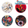 4 posavasos con famosas pinturas de Kandinsky - Colección Wassily Kandinsky - Parastone - 10 cm