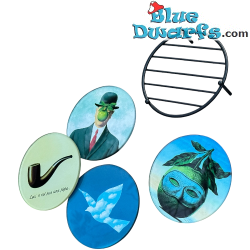 4 Sottobicchieri con celebri dipinti di René Magritte – Collezione René Magritte – Parastone – 10 cm