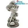 Farmi Schlumpf mit Rechen- Schlumpf Gartenfigur - Kunststein - 30 x 19 x 16 cm / 1,25 kg