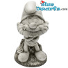 Papa pitufo - Escultura de jardín de los Pitufos - Piedra artificial - 31 x 17 x 16 cm / 1,2 kg