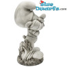 Grote smurf standbeeld - Smurfen tuinbeeld - Kunststeen - 31 x 17 x 16 cm / 1,2 kg